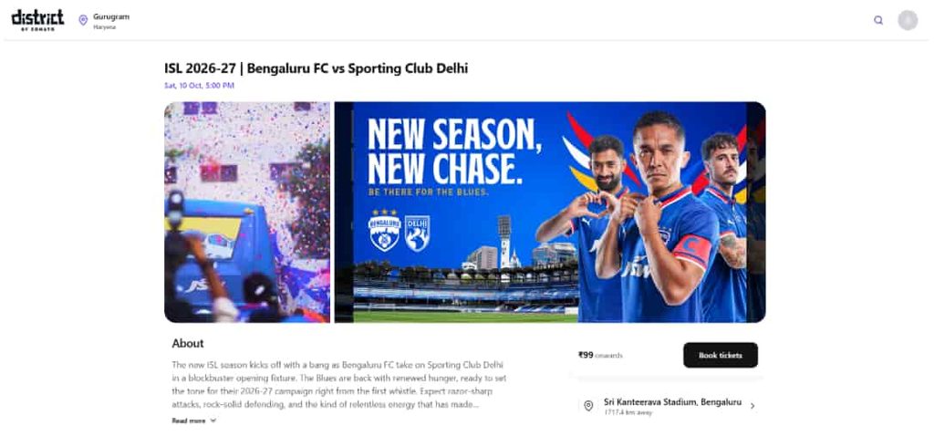 Book ISL 2026-27 Tickets